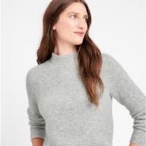 Banana Republic Mock Neck Waffle Knit Sweater